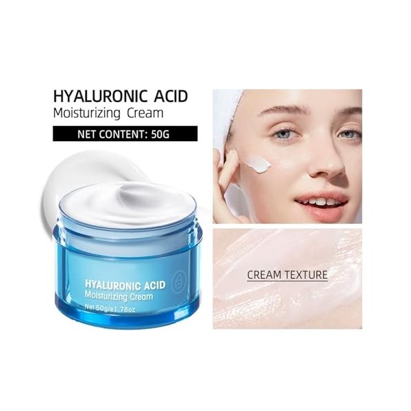 Gel-Crème Hydratant, Hydratation Profonde, Soin Apaisant Pour Un Teint Éclatant, Texture Légère Non Grasse, Pénétration Rapid