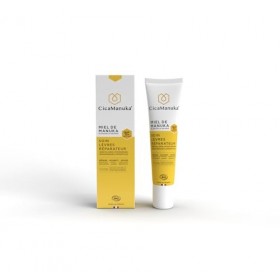 CICAMANUKA Baume à lèvres réparateur au miel de Manuka IAA15+ - Favorise la réparation des lèvres - Certifié bio - 15 ml