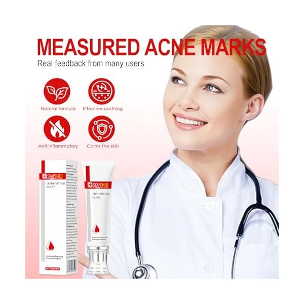 25g Crème Anti Acné, Anti-Boutons Gel, pour Éliminer les BoutonsImperfections Localisées,Apaisantes et Hydratantes pour Soin