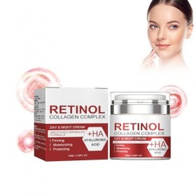 Crème Anti-Âge Au Rétinol et au Collagène, Crème Visage Anti-Rides Nuit Naturelle et Bio, Day&Night Cream, Crème de Jour Anti