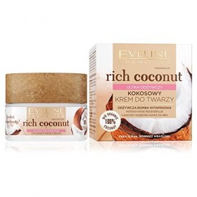 Eveline Cosmetics Rich Coconut Crème visage ultra-nourrissante à la noix de coco, 50 ml