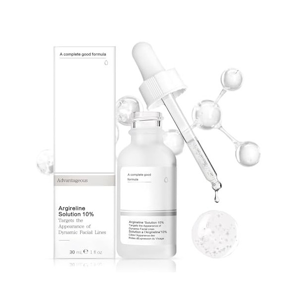 Argeline Solution 10%, Serum Acide Hyaluronique, Serum Hydratant Visage, serum Visage Anti Age, Hydratant, Soothing Pore Cont