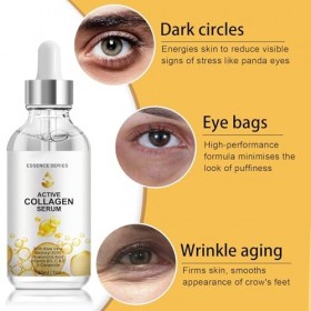 Sérum Collagène Pour Le Visage, Sérum Hydratant Visage À LAcide Hyaluronique Et Vitamine C, Soin Raffermissant Pour Une Peau
