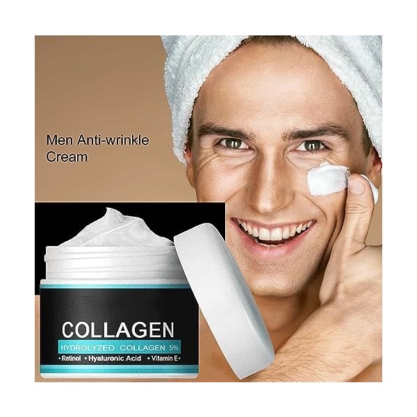 Crème Anti-rides Anti-âge pour Homme,Crème Collagène pour Homme,Jouvence Anti-Rides Soin Visage Homme