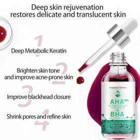Sérum Visage À Base De Complexe AHA Et Acides De Fruits Naturels, Action Exfoliante Et Purifiante En Profondeur, Pour Une Pea