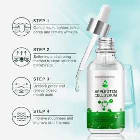Sérum Visage à lAcide Malique Pour une Peau Éclatante et Lisse, Réduit Visiblement les Lignes Fines et les Rides ainsi que l