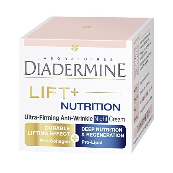 Diadermine Nourrissant, soin de nuit, anti-rides retenseur + action nourrissante, anti-age - Le pot de 50ml Crème Jour et Nuit