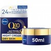 NIVEA Q10 Soin de nuit anti-rides pour peaux sèches avec coenzyme Q10 et huile dargan bio, soin du visage hydratant anti-rid