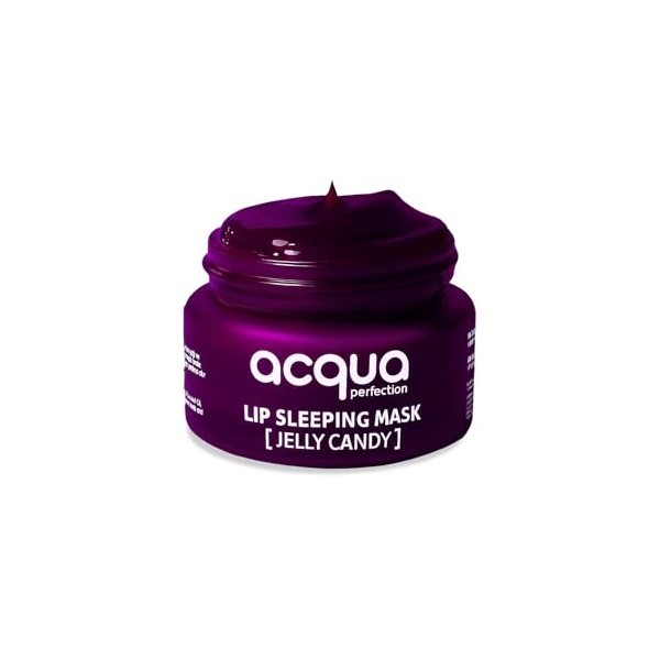 Acqua Perfection Masque Lèvres, Soin de Nuit pour les Lèvres enrichi en Bonbon gélifié adoucissant pour la peau et Beurre de ...