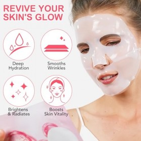 Masque de Nuit Au Collagène, Bio Collgen Peel Off Masque Facial Masque de Soin Coréen pour Hydrater, Lisser et Raffermir la P