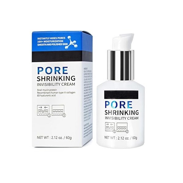 Crème invisible pour réduire les pores, réduit les pores et réduit les pores pour le visage, crème raffermissante de contrôle