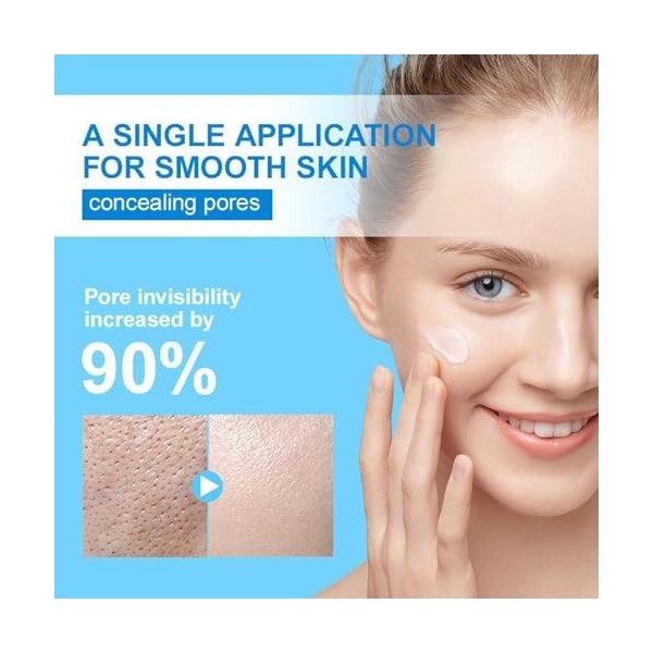 Crème invisible pour réduire les pores, réduit les pores et réduit les pores pour le visage, crème raffermissante de contrôle