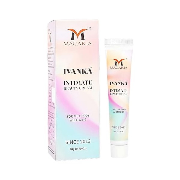 Ivanka Crème Blanchissante Beauté Intime - pour Femmes & Hommes - avec Glutathione, Acide Kojique & Alpha Arbutin - pour Zone