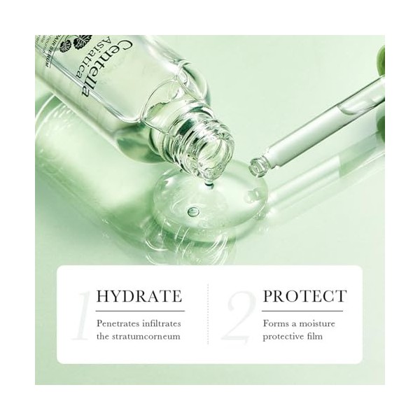Sérum Réparateur & Crème Hydratante à lExtrait de Centella Asiatica, Apaisement Intense pour Peaux Sensibles, Renforce la Ba