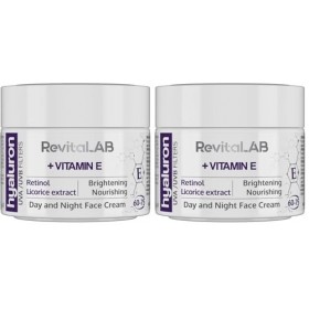 RevitaLAB - Hyaluron - Crème de jour et de nuit anti-âge, enrichie en vitamine A, vitamine E, acide hyaluronique et filtres à