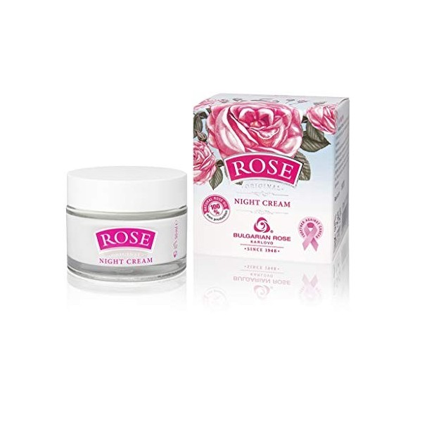 Crème de nuit « Rose » à lhuile essentielle de rose Damascena 50 ml
