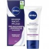 NIVEA Soin de nuit apaisant 24 h hydratant + régénération, crème pour le visage sans parfum pour peaux sensibles, crème de nu