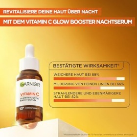 Garnier SkinActive Sérum de nuit à la vitamine C contre les taches sombres, pour toutes les peaux, sérum pour le visage avec 