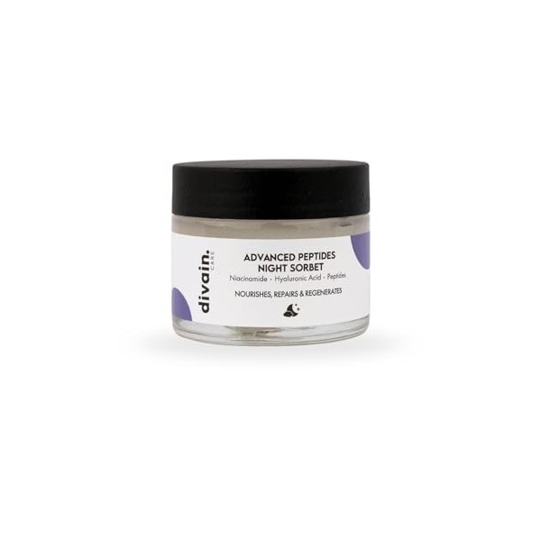 Sorbet de nuit aux peptides avancés 50ml | Crème de Nuit Anti-Âge aux Peptides, Niacinamide & Acide Hyaluronique, Effet Raffe