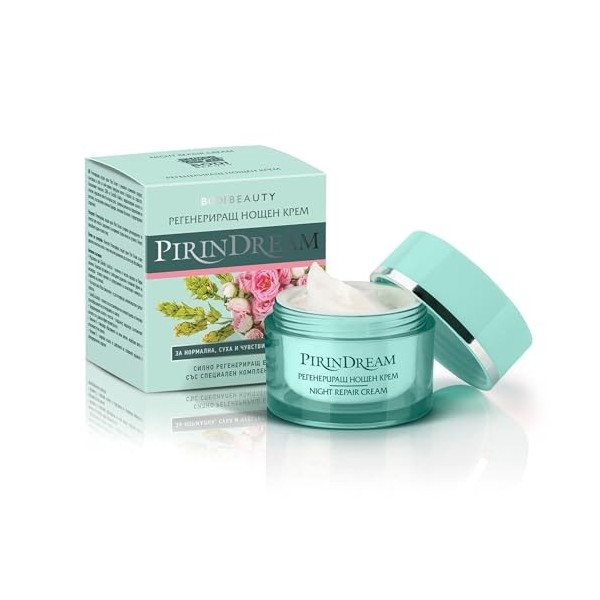 BODI BEAUTY Crème de nuit anti-rides 50 ml – Régénérante avec Cica Centella , thé Mursal & Rosa Damascena | Collagène & Élas