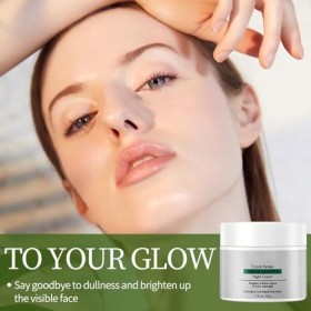 Lot de 2 crèmes de nuit anti-âge raffermissantes et hydratantes pour les radiations nocturnes + mini pinceau en silicone grat