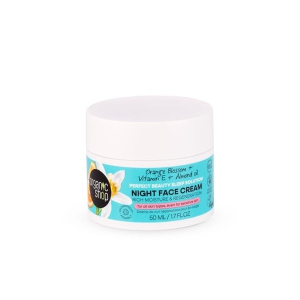 Organic Shop Orange Blossom Skincare Perfect Beauty Sleep Solution Crème de nuit pour le visage 50 ml Crème Jour et Nuit