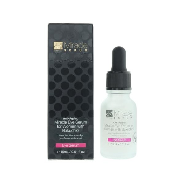 Dr Botanicals Sérum contour des yeux miracle anti-âge pour femme avec bakuchiol 15 ml