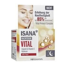 ISANA Vital Crème de nuit à lhuile dargan, vitamine E et hyaluronique 50 ml