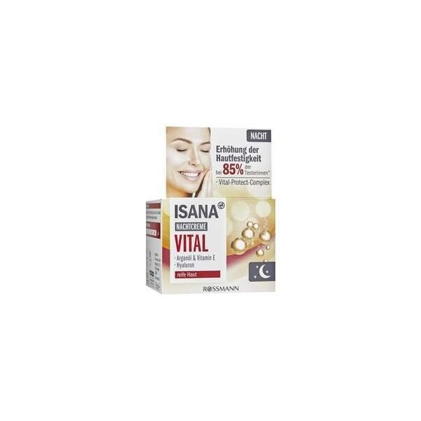 ISANA Vital Crème de nuit à lhuile dargan, vitamine E et hyaluronique 50 ml
