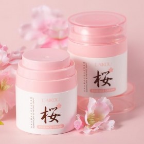 LAIKOU Sakura Crème Hydratante Visage Femme, Creme Visage Jour et Nuit 2 x 50g, Crème Anti-rides Raffermissante et Nourrissan