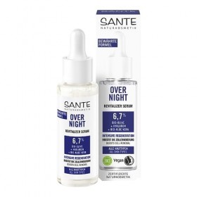 SANTE Naturkosmetik Sérum à lolive bio, à lacide hyaluronique et à laloe vera bio pour une peau revitalisée intensément et