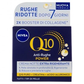 NIVEA Q10 Crème visage anti-rides pour la nuit, extra régénérante 50 ml, crème visage anti-rides, crème pour le visage, acide