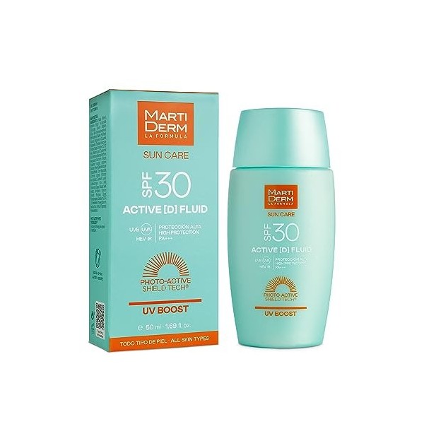 Martiderm Sun Care Active D Fluide Visage SPF30 Tous Types de Peaux 50ml
