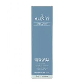 Sukin Hydration Hydrafusion Crème de nuit pour peaux déshydratées, hydrate aux algues marines, acide hyaluronique, complexe d