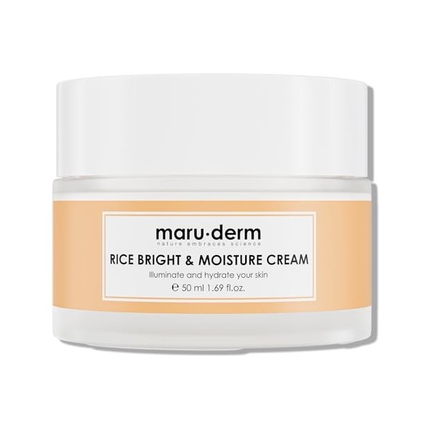 Maruderm Crème Éclat & Hydratation au Riz – Soin Visage Hydratant & Illuminant à l’Extrait de Riz | Crème Nourrissante Quotid