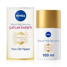 NIVEA LUMINOUS630® Sérum à lhuile pour le corps anti-vergetures, huile corporelle réduit la visibilité des vergetures, formu