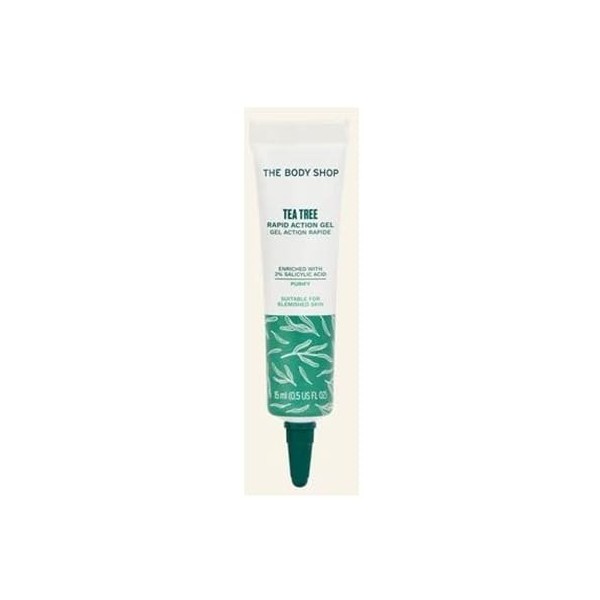 The Body Shop Gel à action rapide Tea Tree 15 ml - Enrichi en acide salicylique à 2% - Végétalien - Réduit visiblement les im