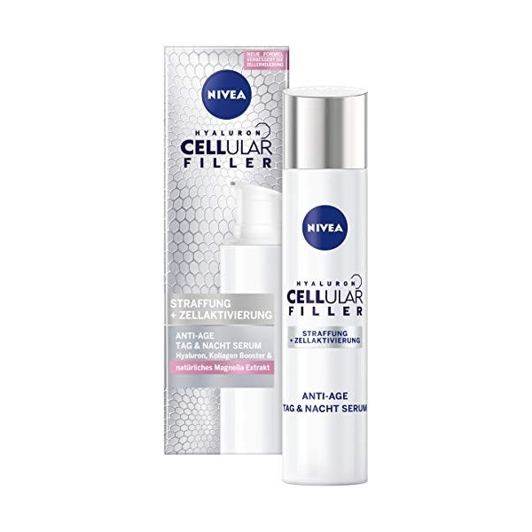 NIVEA Cellular Expert Filler Sérum anti-âge concentré 40 ml , sérum anti-rides avec acide hyaluronique et folique, sérum con