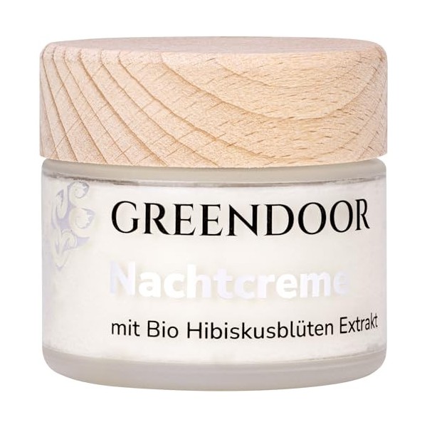 COSMÉTIQUE 100% NATUREL - Greendoor - Crème de nuit au beurre davocat - pot de 50 ml
