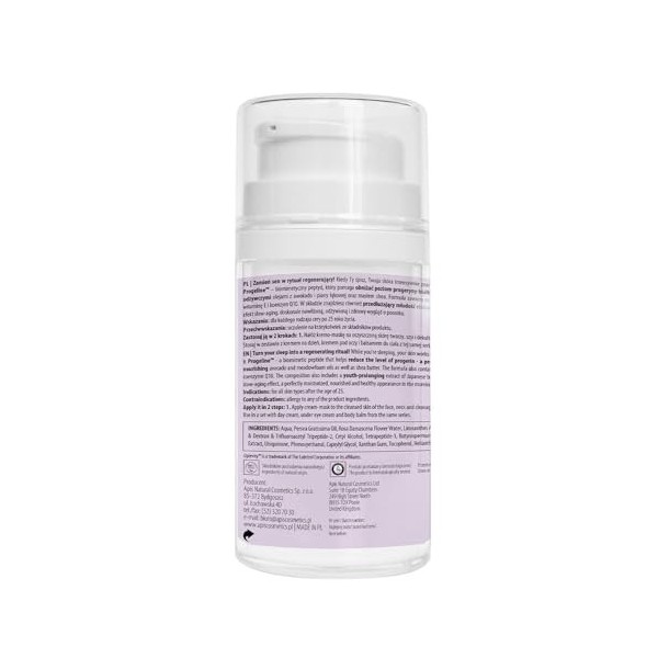 Apis Ageless Beauty Crème de nuit avec progeline – 50 ml – Soin anti-âge, raffermissant et hydratant à lhuile davocat, beur