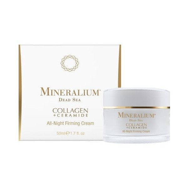 Mineralium - Crème de Nuit Raffermissante au Collagène Hydrolysé et Céramides - Anti-Âge, Lisse et Hydrate - Beurre de Karité