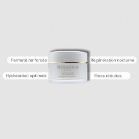 Mineralium - Crème de Nuit Raffermissante au Collagène Hydrolysé et Céramides - Anti-Âge, Lisse et Hydrate - Beurre de Karité
