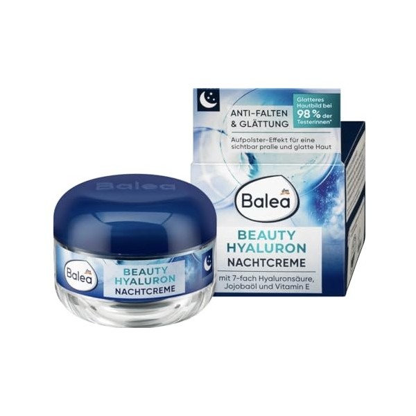 Balea Beauty Hyaluron Crème de nuit anti-rides 50 ml