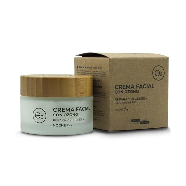 OZONO DOR - Crème de nuit anti-taches pour le visage avec ozone bio. 100% naturel, élimine la rosacée | Creme hydratante vis