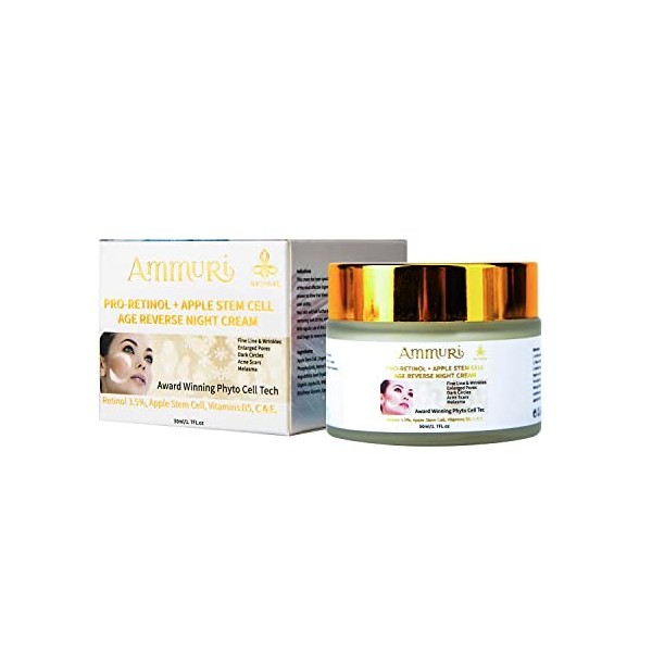 Pro-Retinol + Apple Stem Cream Award Winning Phyto Cell Tec Ingredients Cell Age Reverse Hyaluronic Acid Anti Wrinkle Face Mo