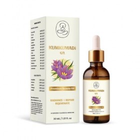 Neel Ayurvedics Huile de Soin Kumkumadi – 30 ml. Huile visage hydratante adaptée à tous les types de peau, formulée avec du s