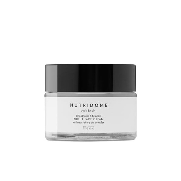 NUTRIDOME Crème Visage de Nuit, Lissante et Raffermissante, avec un Complexe dHuiles Hydratantes, 50 ml