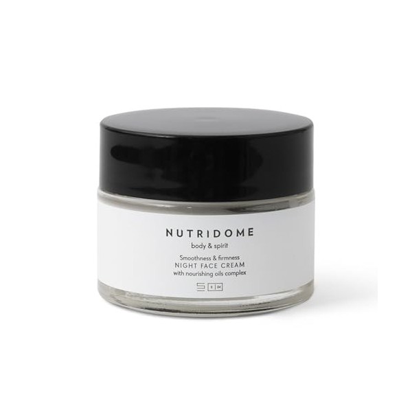 NUTRIDOME Crème Visage de Nuit, Lissante et Raffermissante, avec un Complexe dHuiles Hydratantes, 50 ml