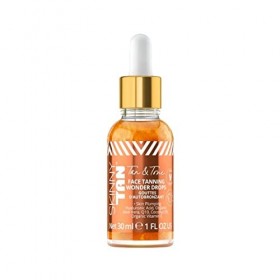 Skinny Tan Tan and Tone Face Tanning Wonder Drops Serum - Hyaluronic Acid for Dewy, Luminous Finish - Helps Even Skin Tone - 