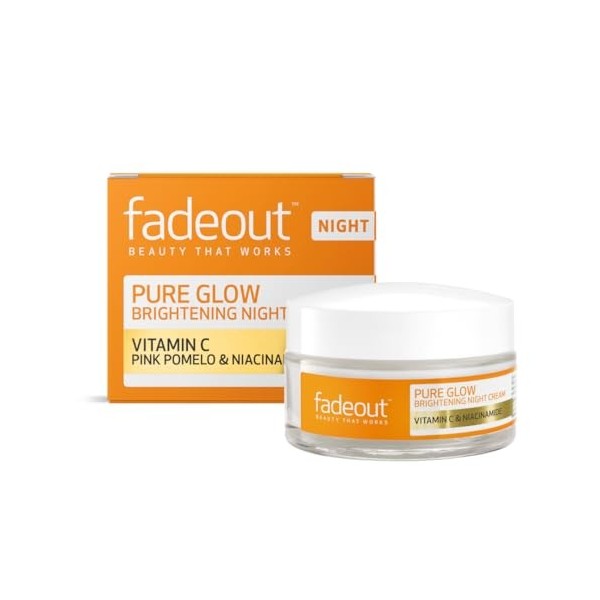 Fade Out Pure Glow Brightening Night Cream with Vitamin C, Pink Pomelo and Niacinamide